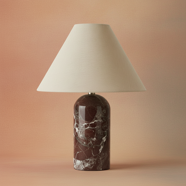 Burgundy Alabaster Table Lamp | CLHJMAR342