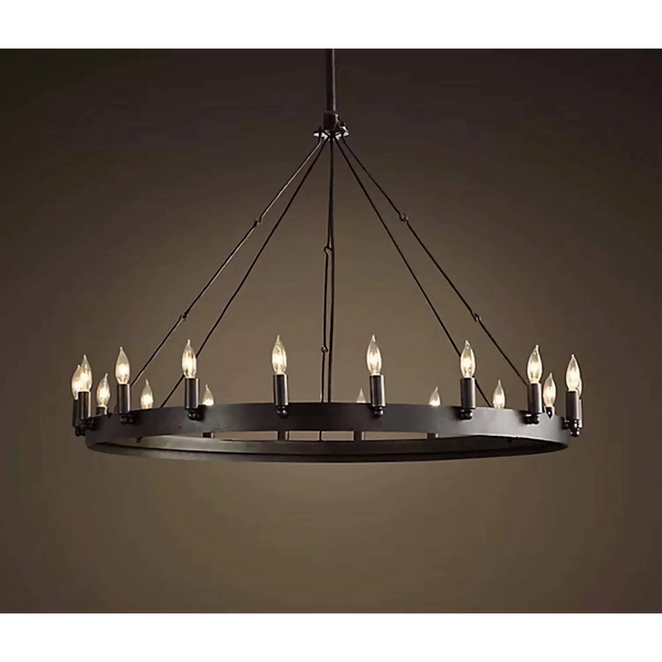 Candelabra Ring Chandelier | Black | CLGHTSD97