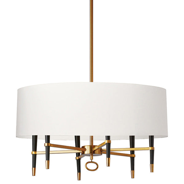 Veshaa Elegance Vintage Brass Fabric Chandelier