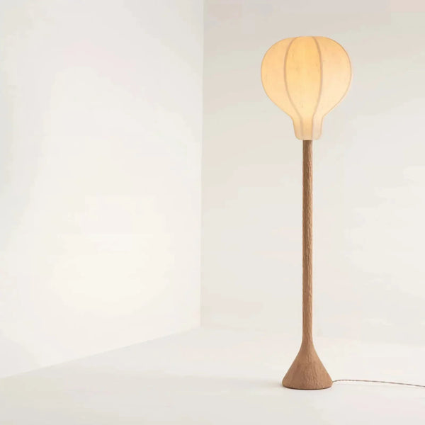Oak Floor Lamp | Linen Shade | CL70ZZ