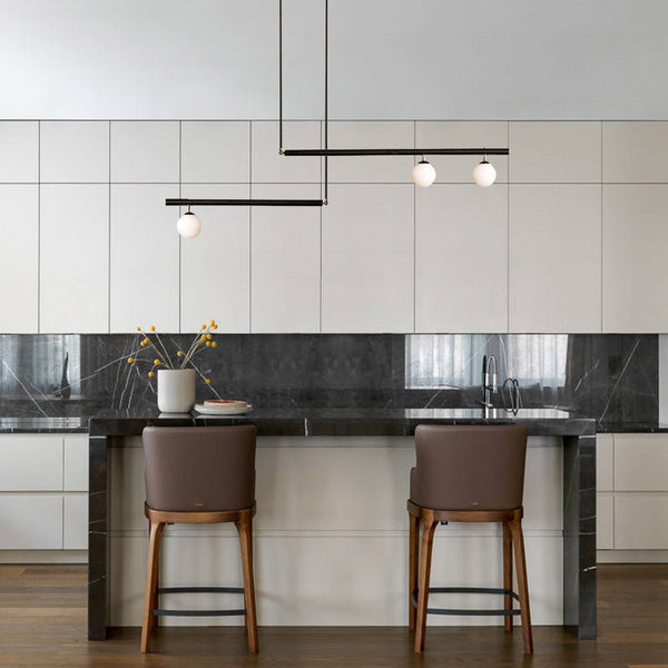 3-Light Linear Kitchen Chandelier