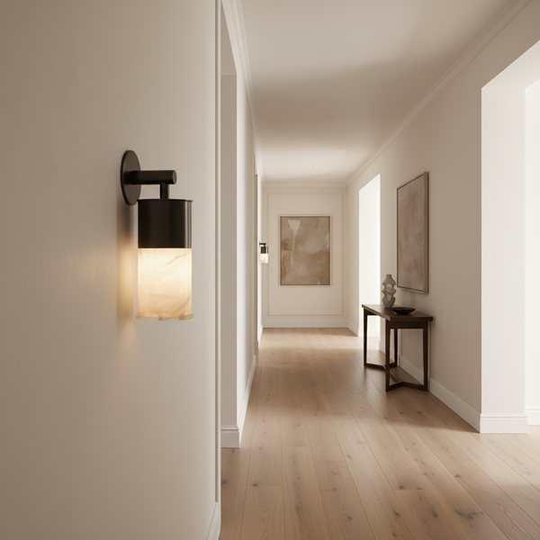 Alabaster Cylinder Wall Sconce | CLITASD02