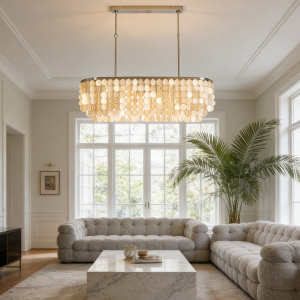 Rectangular Shell Chandelier