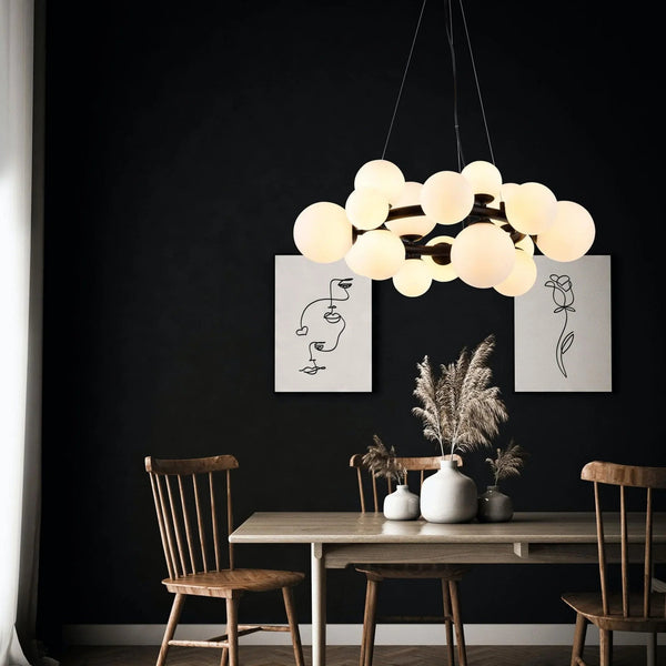 Glass Globe Chandelier