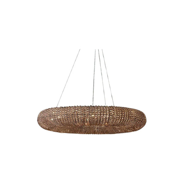 Crystal Smoked Round Chandelier