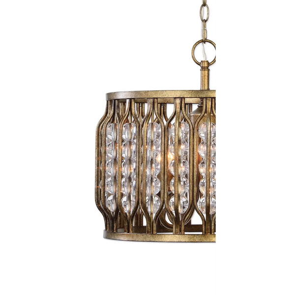 Gilded Crystal Drum Pendant | CL01890Q