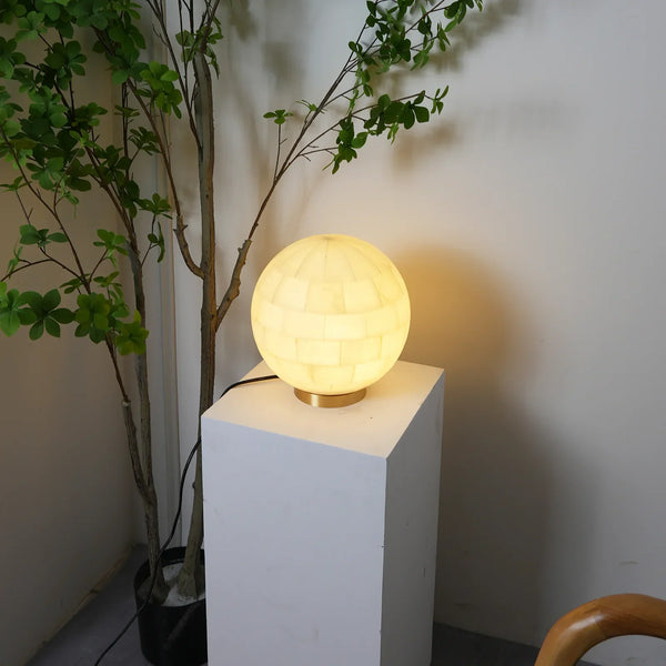 Alabaster Spherical Table Lamp