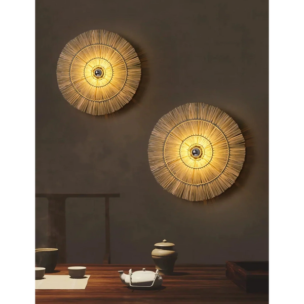 Handwoven Rattan Wall Light | CLGT88520