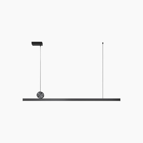 Pendant Light Simple Long Linear LED Dimmable, Black