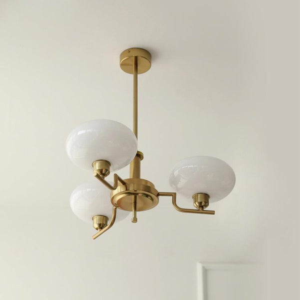Amino Pendant Lamp Glass Globe Brass Frame
