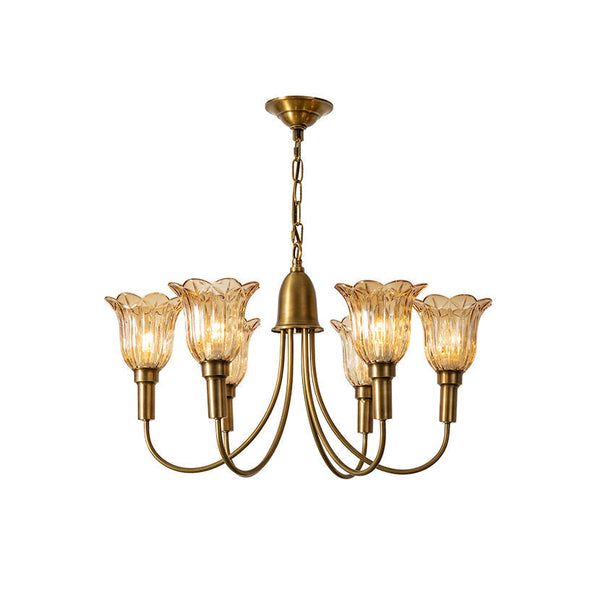 Tempo Vintage Art Deco Brass Chandelier