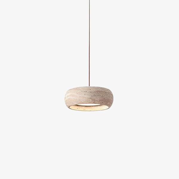 Tova Donut-Shaped Pendant Lights Travertine