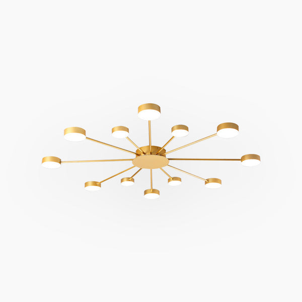 Ceiling Light Modern Unique Sputnik LED, Black / Gold