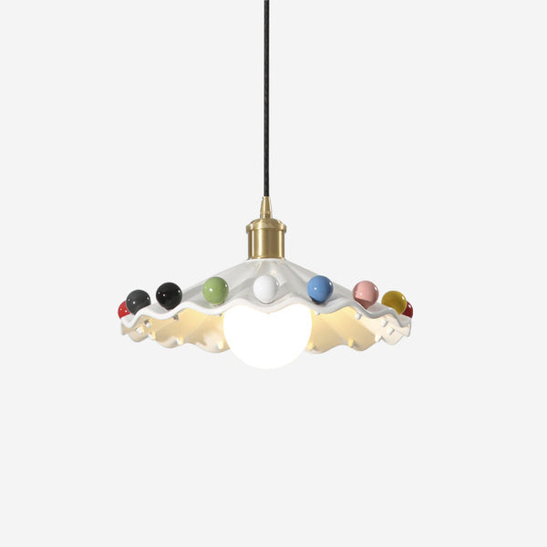Pixen Wavy Ceramic Shade Pendant Lamp