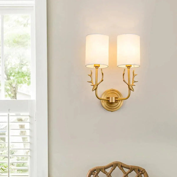 Brass Antler Sconce