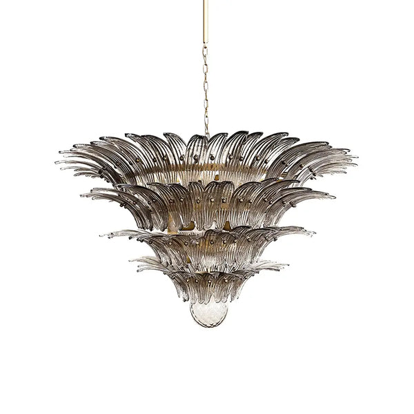 Palmette Murano Smoked Glass Chandelier