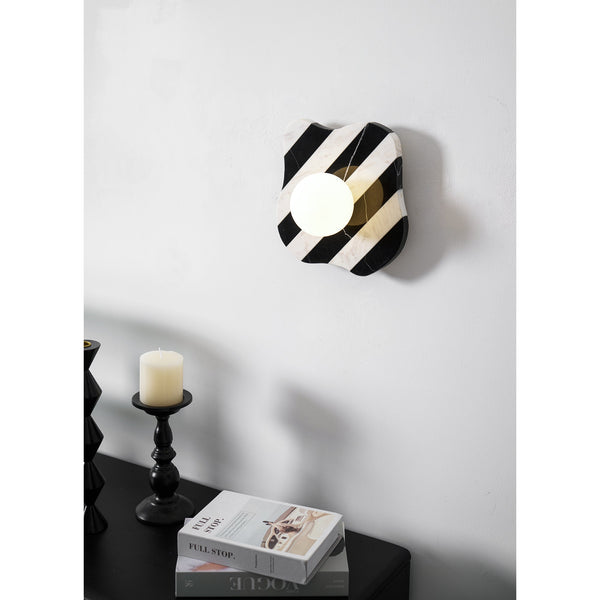 Curinis Zebra Marble Glass Wall Lamp