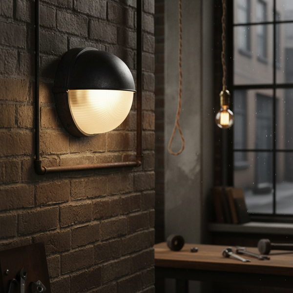 Olcarila Vintage Outdoor Glass Sconce Wall Lamp