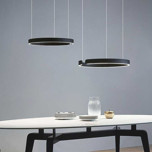 Chandelier Minimalist Stylish Hanging Circular Ring LED, 4 Colors