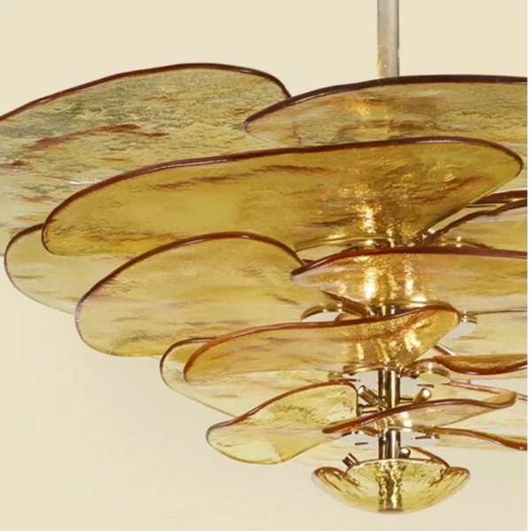 Fiore Chandelier | Amber Glass | CLZL896620A