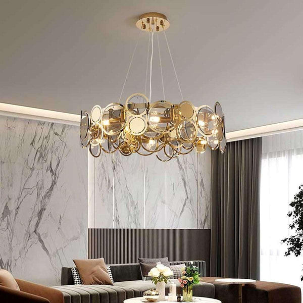 Adrianna Glass Round Chandelier