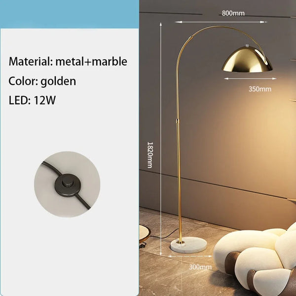 Metal Arc Floor Lamp | Black or Gold