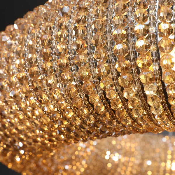 Appia Round Pendant | Amber Crystal | CLAPP-R