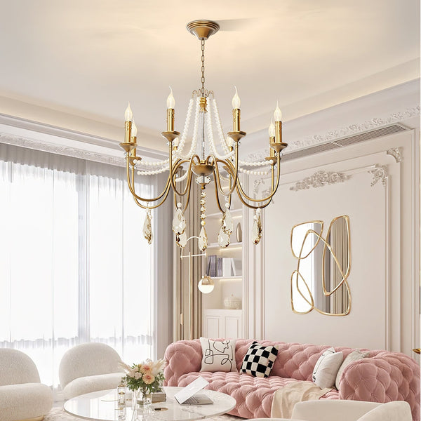Mote Postmodern Luxury Brass Crystal Chandelier
