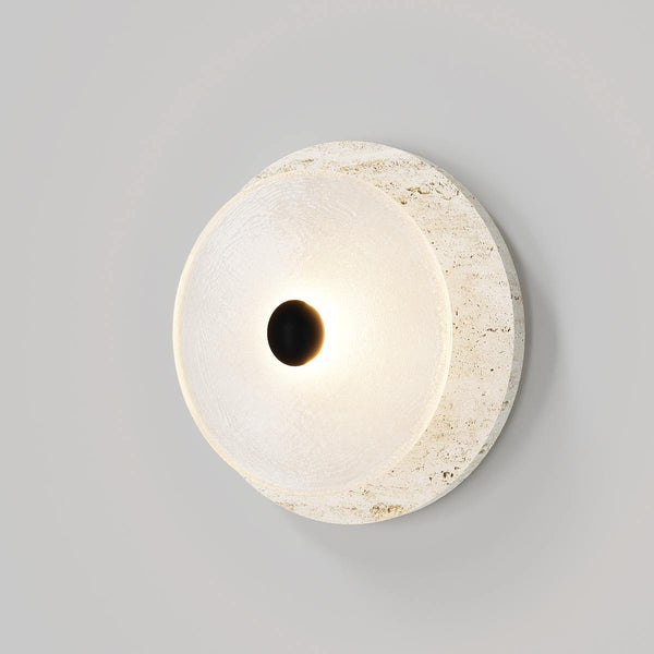 Ether Silver Travertine Wall Lamp