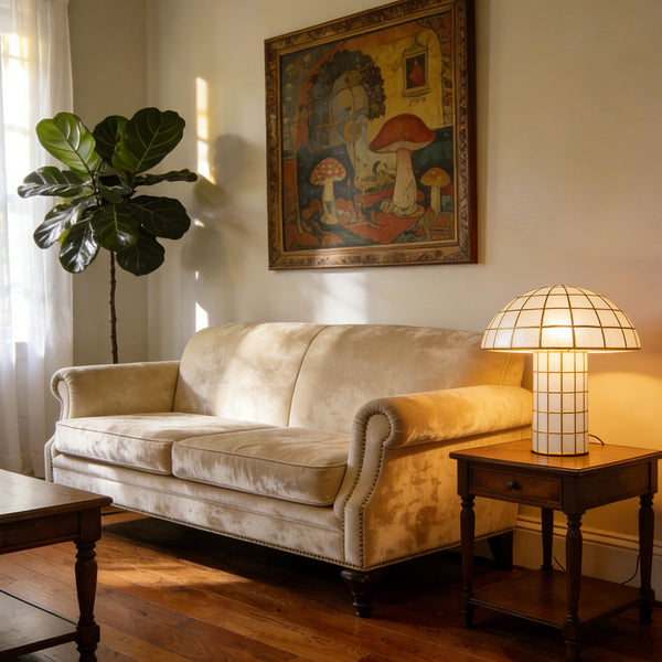Capiz Shell Mushroom Table Lamp