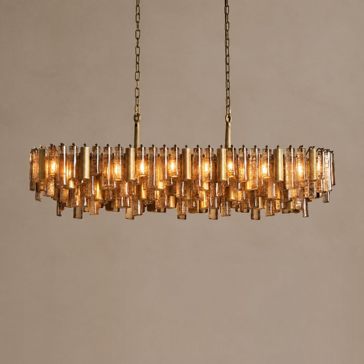 Veneziana Linear Chandelier | Cast Glass | CLVNZLIN