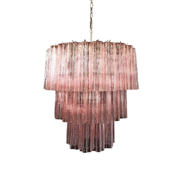 Pink Tubes Chandelier