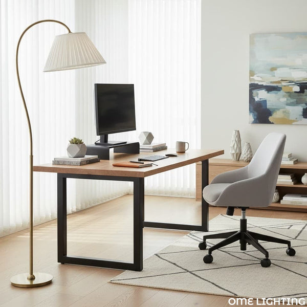 Grace Pleated Linen Shade Floor Lamp