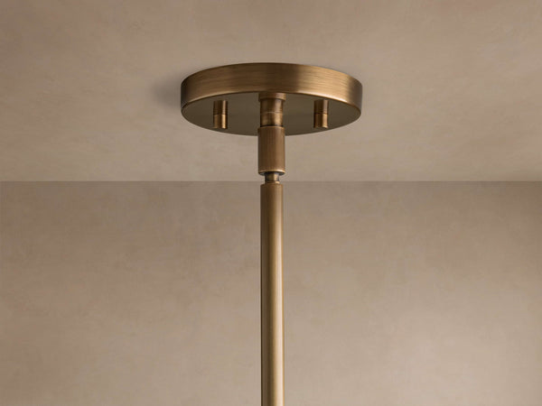The Luna Pendant | Green Glass & Brass | CLND041