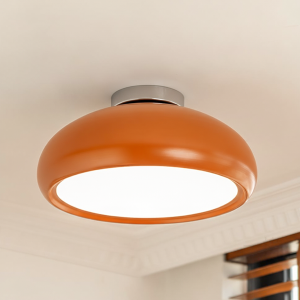Orange Dome Ceiling Light