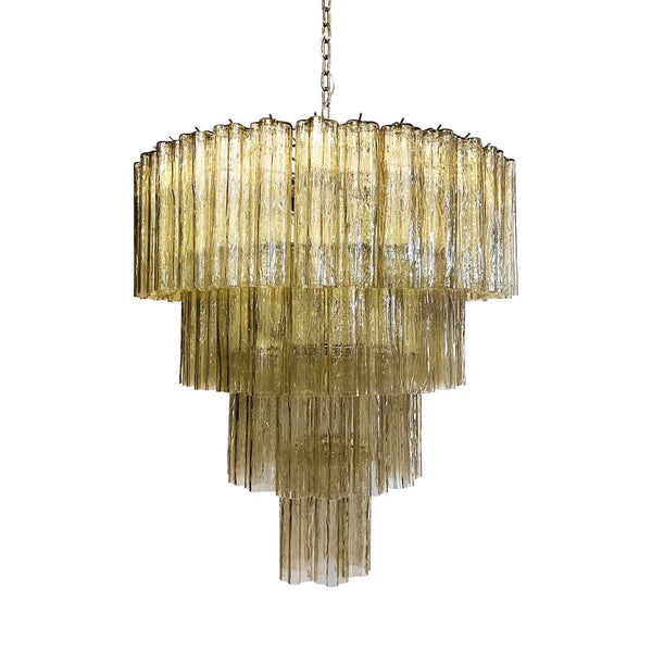 Vintage Amber Tubes Chandelier
