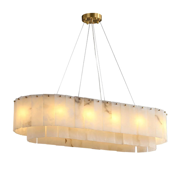 Joan Chandelier | Oval Tiered Alabaster | CLJUPO0