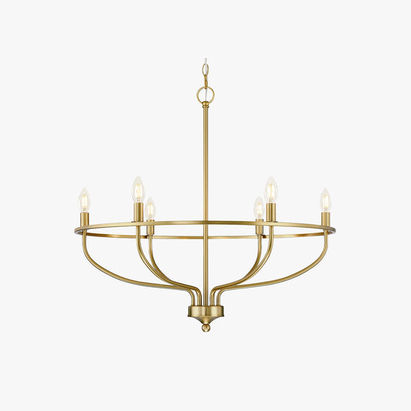 Silva Industrial Candle Chandelier Champagne Living Room Bedroom