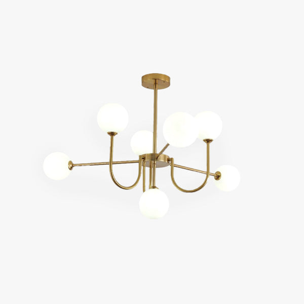 Valentina Modern LED Chandelier Gold Glass Living/Dining Room/Bedroom
