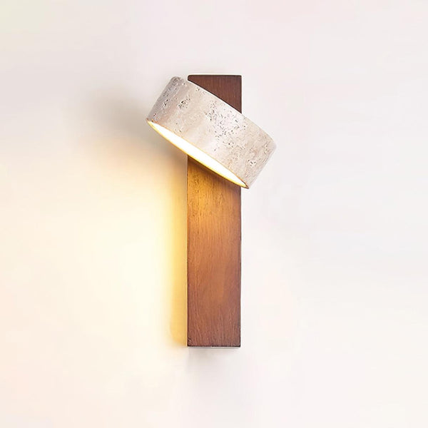 Ritta Wall Light Travertine Wood