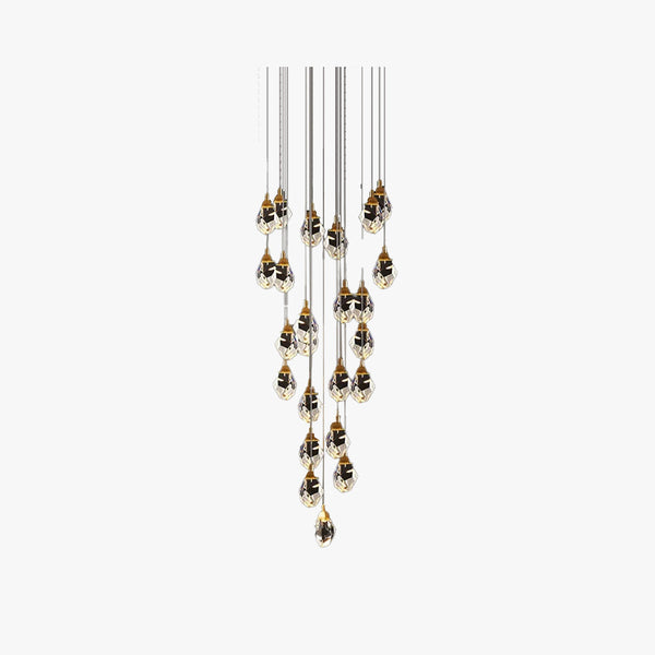 Kristy Design Ball Glass/Metal Pendant Light Gold