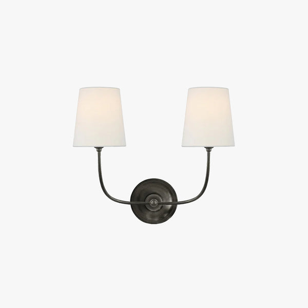 Victor Wall Lamp Black Bronze Fabric