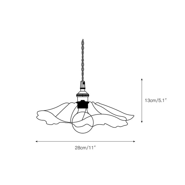 Aurvarira Art Brass Glass Pendant Lamp