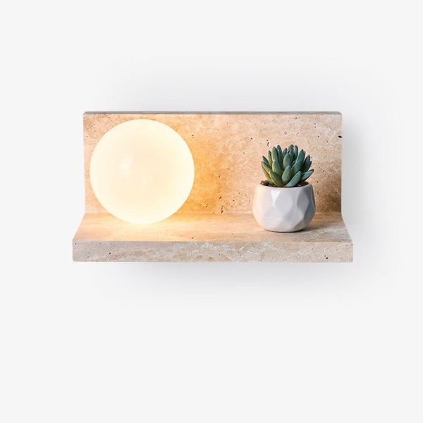 Shelf Travertine Sconce