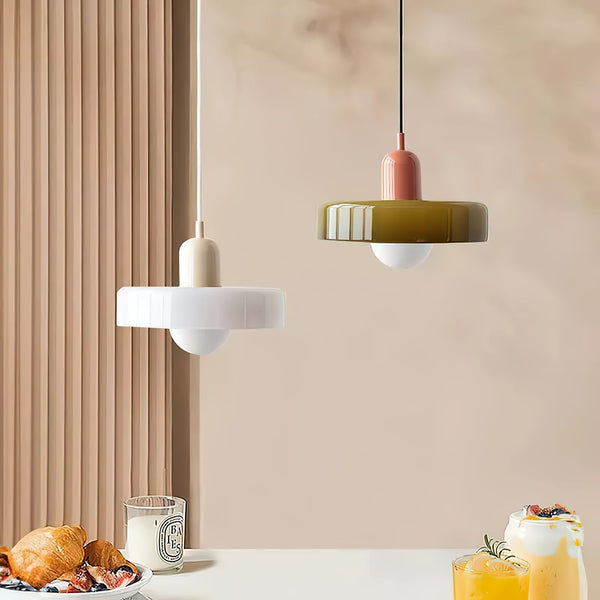 Ideal Disc Orb Glass Pendant Lamp