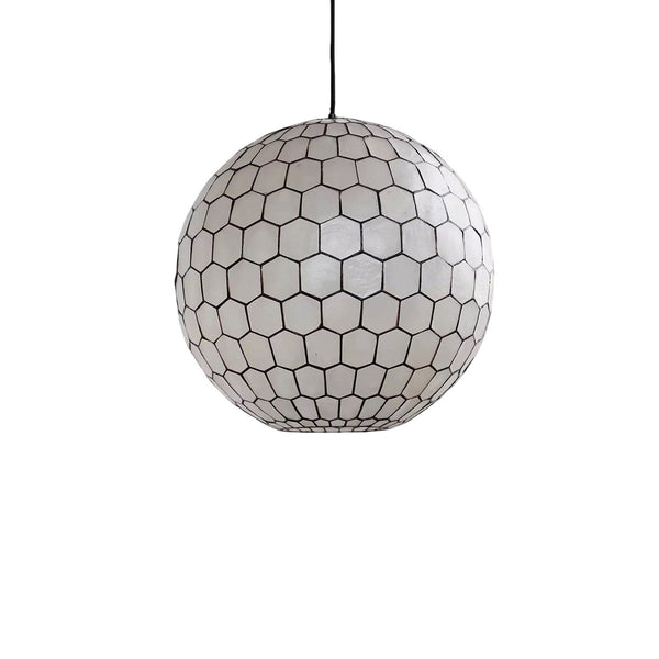 Coastal Seashell Globe Pendant Light
