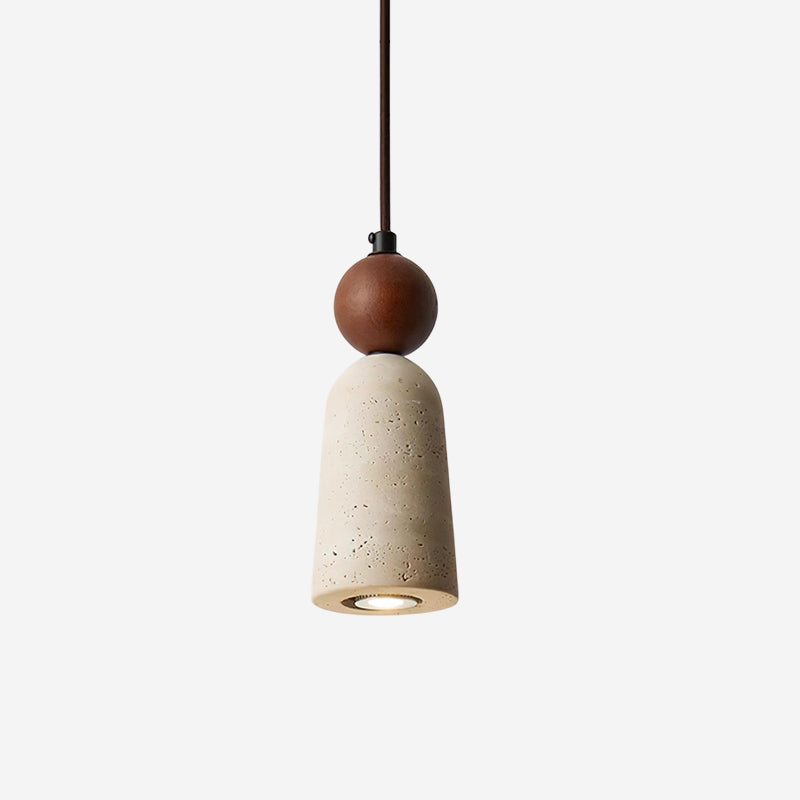 Nolira Pendant Light Wood Travertine Natural