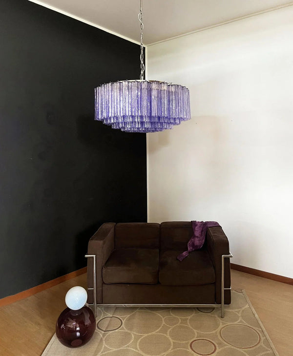 Large Amethyst Tube Chandelier