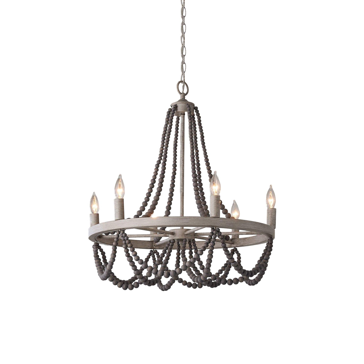 Alshaan Vintage Industrial Wooden Chandelier