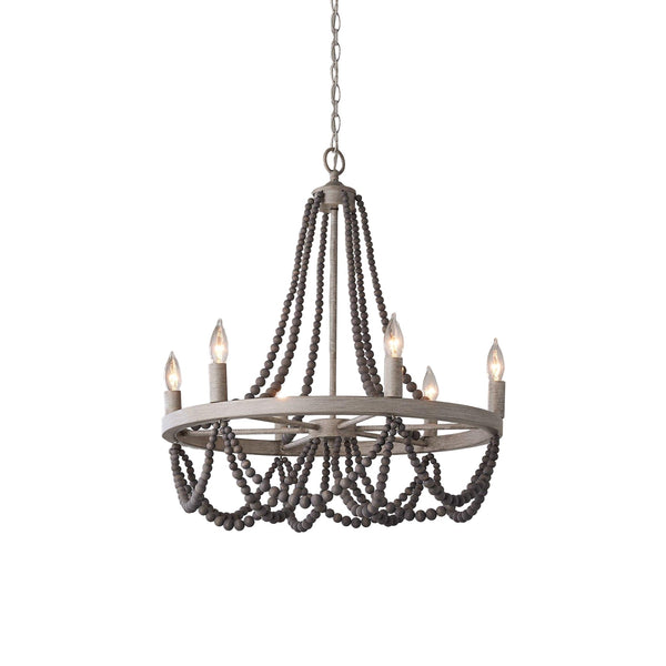 Alshaan Vintage Industrial Wooden Chandelier